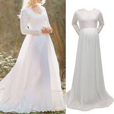 Vestido Hippie Blanco Largo para Embarazadas - Comodidad y Estilo