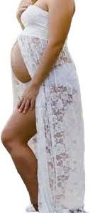 Vestido Hippie Blanco Largo para Embarazadas - Comodidad y Estilo