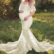 Vestido Hippie Largo para Sesiones de Embarazo con Volantes