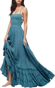 Vestido para el Verano Fruncido Hippie - Elegancia y Comodidad