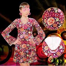 Vestido de Fiesta Talle Bajo Mujer Hippie para Carnaval y Discoteca