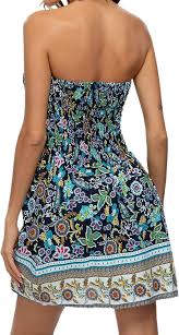 Vestido Abullición Tropical Trapecio para Mujer - Estilo Fiesta Hippie