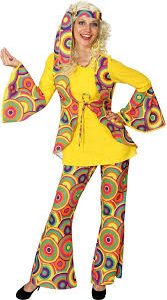 Disfraz Hippie Multicolor para Mujer Talla Grande