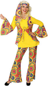 Disfraz Hippie Multicolor para Mujer Talla Grande