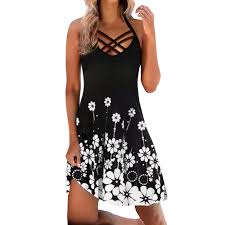 Vestido Ceñidos por la Rodilla Estilo Hippie para Mujer