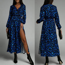 Vestido Elegante Estampado Leopardo Dividido - Estilo Hippie Chic