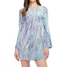 Vestido Hippie Acampanado con Lentejuelas Campana para Discoteca