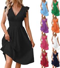 Vestido Elegante para Ceremonia Primavera - Uxxnjfg