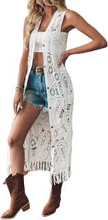 Chaleco Informal Abertura Estampado Ahuecado: Estilo y Comodidad