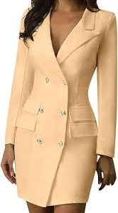 Vestido Militar Cruzados Chaqueta de TOPKEAL - Estilo y Comodidad