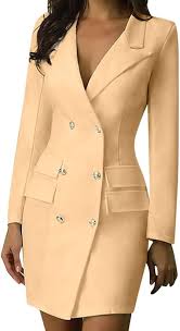 Vestido Militar Cruzados Chaqueta de TOPKEAL - Estilo y Comodidad