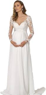 Vestido Imperio AUTTOGirl para Novias Embarazadas - Estilo Hippy