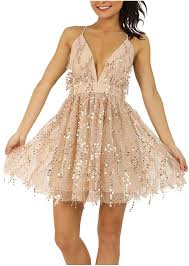 Vestido Juvenil Brillante para Fiesta - Estilo Hippie Corto