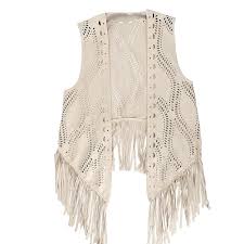 Chaleco Chaqueta Sintético Bohemio para Mujer - Estilo Hippi