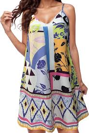 Vestido Bohemio Estampado con Tirantes Delgados - Elegancia y Comodidad