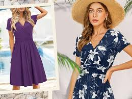 Vestido Largo Escote Espagueti - Estilo Hippie en Color Violeta