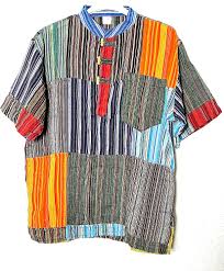 Camisa Hippie Hombre Multicolor de Algodón - Estilo Único y Confortable