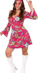 Disfraz Hippie Mujer con Cintillo Redondas - Estilo y Diversión