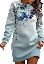 Dinglong Vestido Deportivo Estampado Invierno - Estilo Hippie para Tu Comodidad