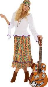 Disfraz Superior Preciosa Decorada para Mujeres - Falda Hippie