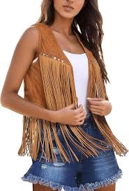 Chaleco Hippie Carnaval Sintético Cárdigan - Estilo Único para Todas las Ocasiones