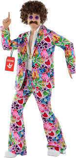 Disfraz Hippie Hombre Años 70 - Fun Shack Púrpura