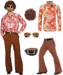 Disfraz Hippie Hombre Años 70 para Carnaval y Halloween