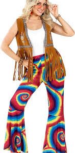 Pantalones Acampanados Fun Shack - Disfraz Hippie Mujer Años 70