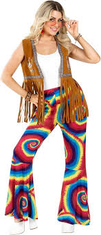Pantalones Acampanados Fun Shack - Disfraz Hippie Mujer Años 70