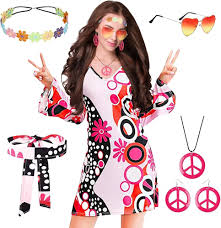 Disfraz Hippie para Mujer - Conjunto Carnaval Años 70