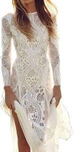 Vestido Barrido Transparente Mermaidhorn - El Toque Hippie Ideal para Tu Boda