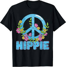 Camiseta Hippie Mujer Signo Paz Retro Bohemio