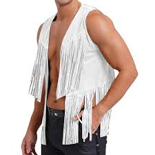 Chaleco Cárdigan Sintético RUMAOZIA: Estilo Hippie para Hombre