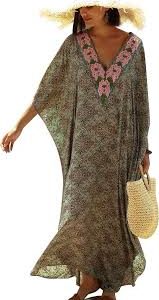Landove Vestido Grande Camisolas Caftan - Estilo Hippie para Tallas Grandes