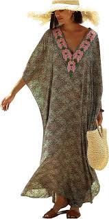 Landove Vestido Grande Camisolas Caftan - Estilo Hippie para Tallas Grandes