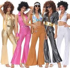 Pantalones Discoteca Halloween Mascarada - Estilo Hippie Años 80 para Mujeres