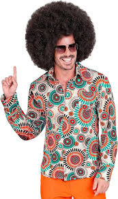 Camisa Hippie Hombre Años 60 - WIDMANN MILANO Party Fashion