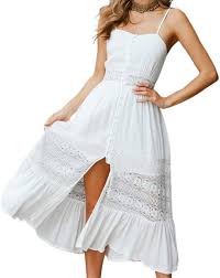 Vestido Bohemio Elegante con Cordones para Mujer