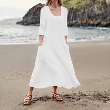 Vestido Hippie Mujer Blanco - Briskorry