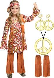 Disfraz Hippie Adolescente para Halloween y Discoteca