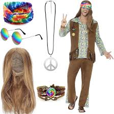 Pendientes BIQIQI para Disfraz Hippie Adolescente - Accesorios de Halloween