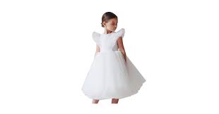 Vestido Niña Hippie Blanco ACemt con Volantes de Princesa