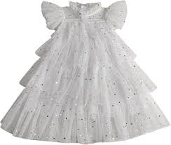 Vestido de Lentejuelas Princesa con Volantes - Estilo Hippie para Niñas