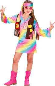 Vestido Hippie Largo para Niña - WIDMANN MILANO Party Fashion Carnaval