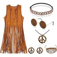 Cubrebotas SOIMISS para un Disfraz Hippie Perfecto