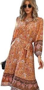 Vestido Algodón Informal Bohemian Romántico - Estilo Hippie