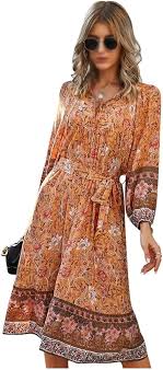 Vestido Algodón Informal Bohemian Romántico - Estilo Hippie