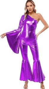 Mono Metálico Brillante para Mujeres - Ropa Hippie Discoteca Carnaval