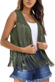 Disfraz Chaleco Flecos Hippie Briskorry