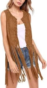 Chaqueta de Punto con Flecos para Mujer - Estilo Hippie Chic